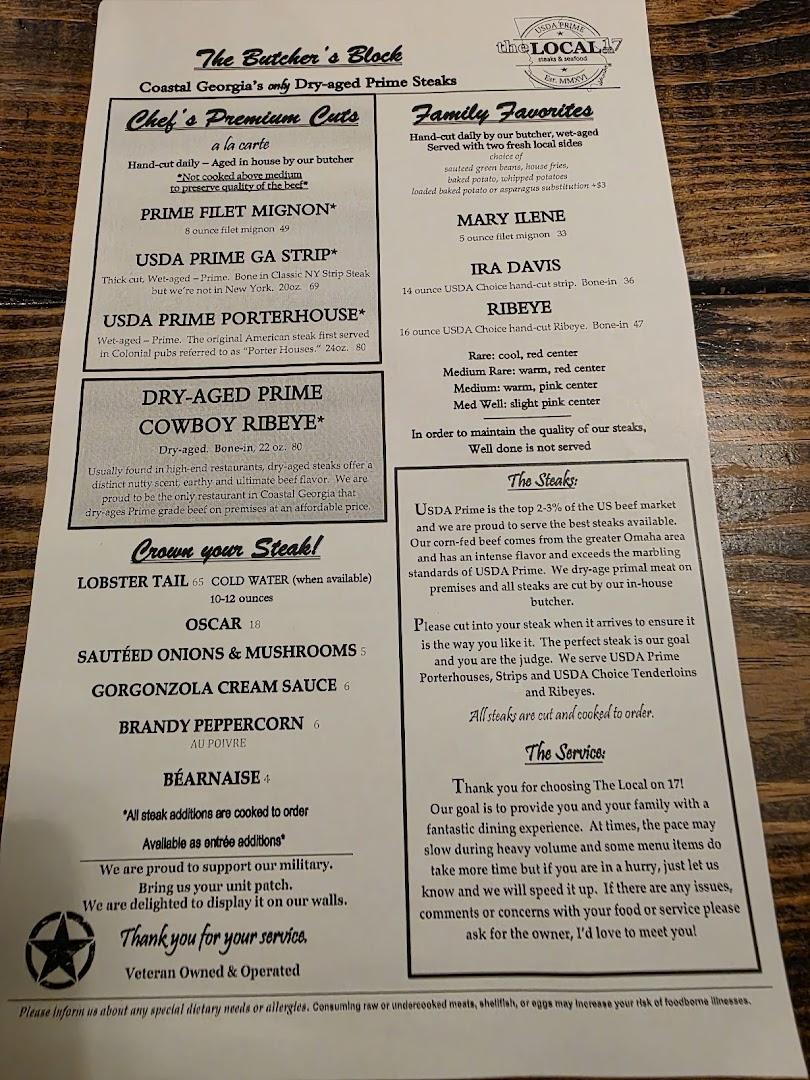 The Local on 17 USDA PRIME STEAKS